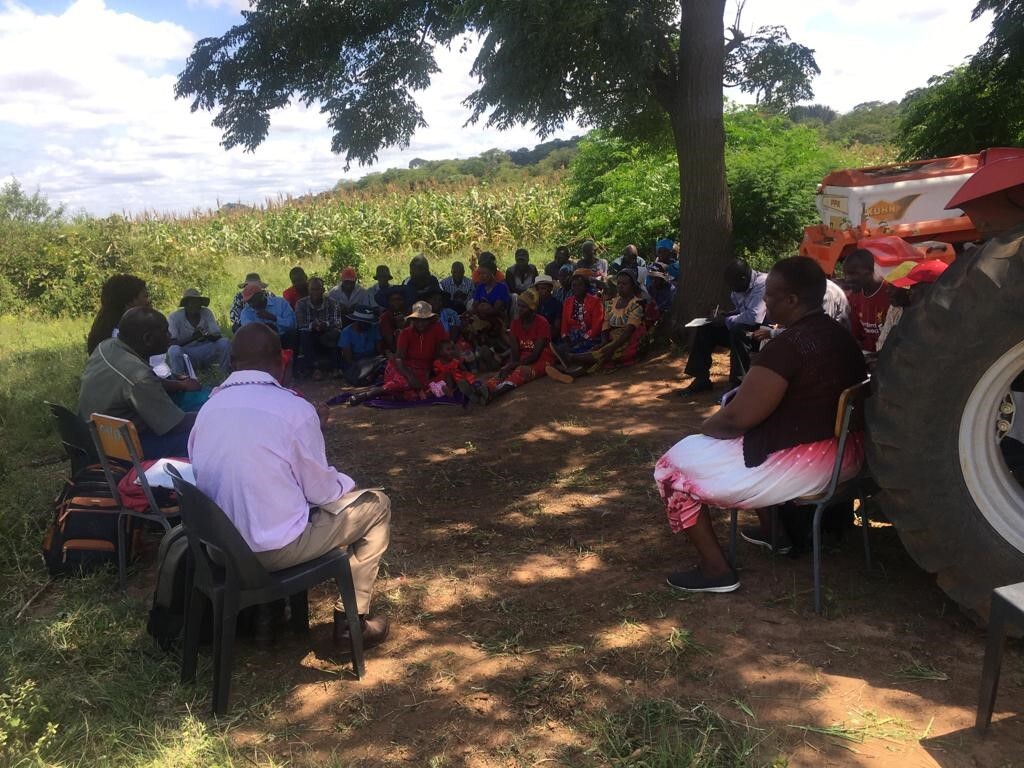 Chairperson of the irrigation scheme explaining how they contracted an outside farmer to use the agricultural equipment, which was the source of the conflict.