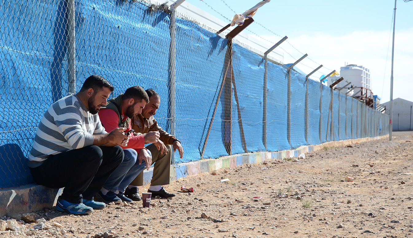 Workshop participants at Azraq refugee camp, Jordan.