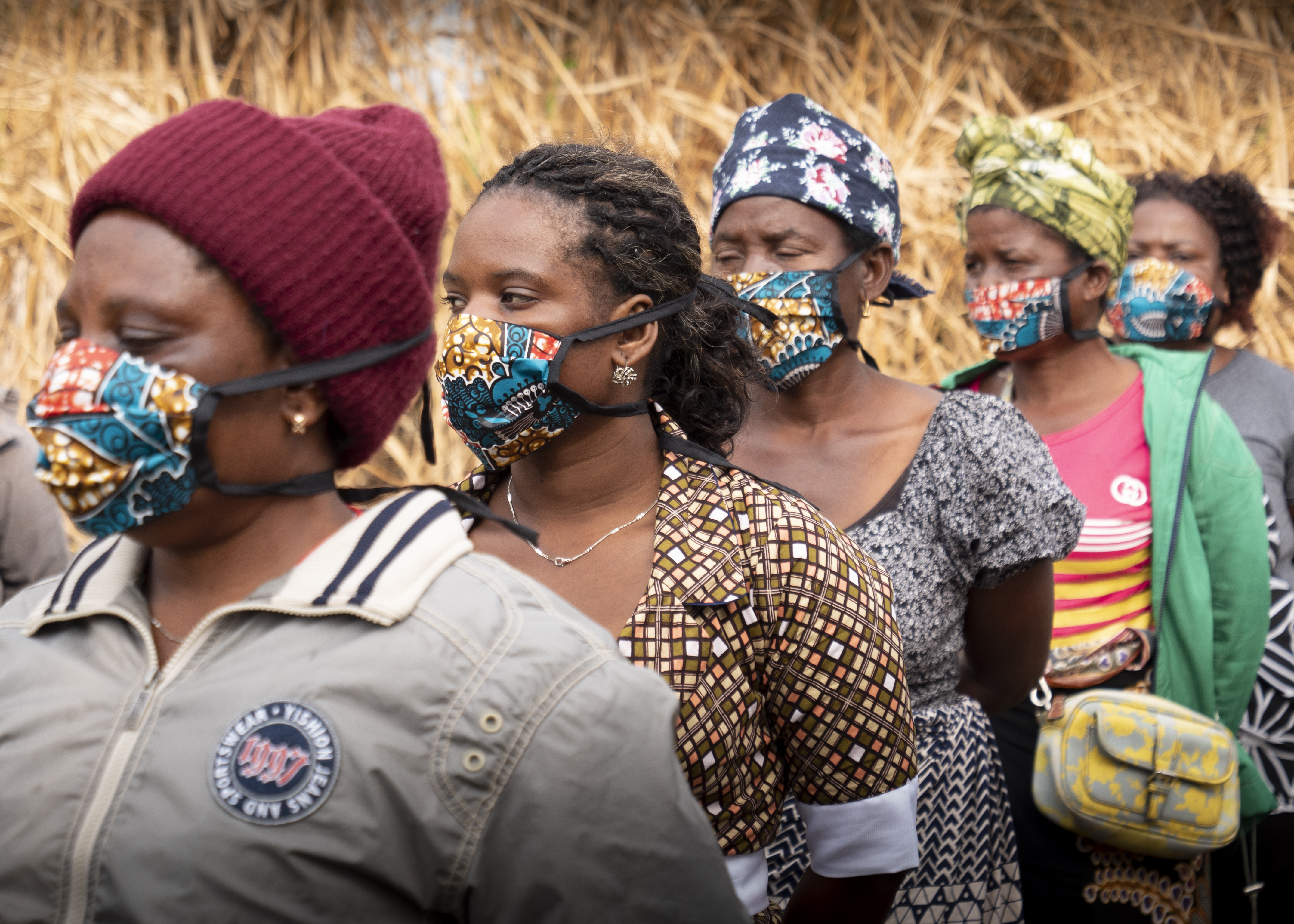 Women DDR beneficiaries at the Vunduzi Assembly Area, Sofala province, August 2020.