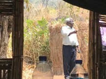 Renamo leader, Afonso Dhlakama, during a break in dialogue at the Renamo headquarters, Vunduzi, Sofala province.