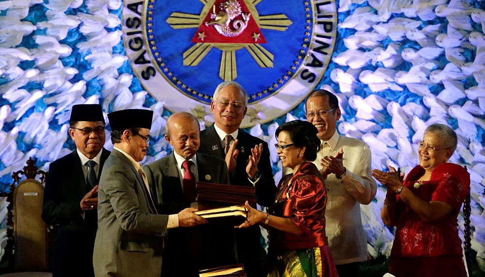 Signing of peace deal agreement between the Moro Islamic Liberati.