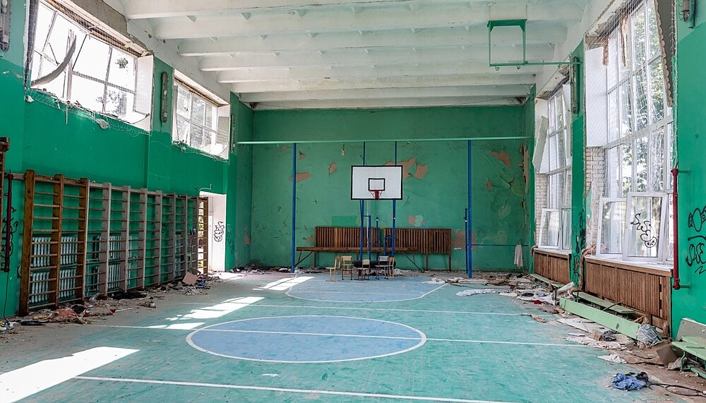 A destroyed school in CHERNIHIV, Ukraine |