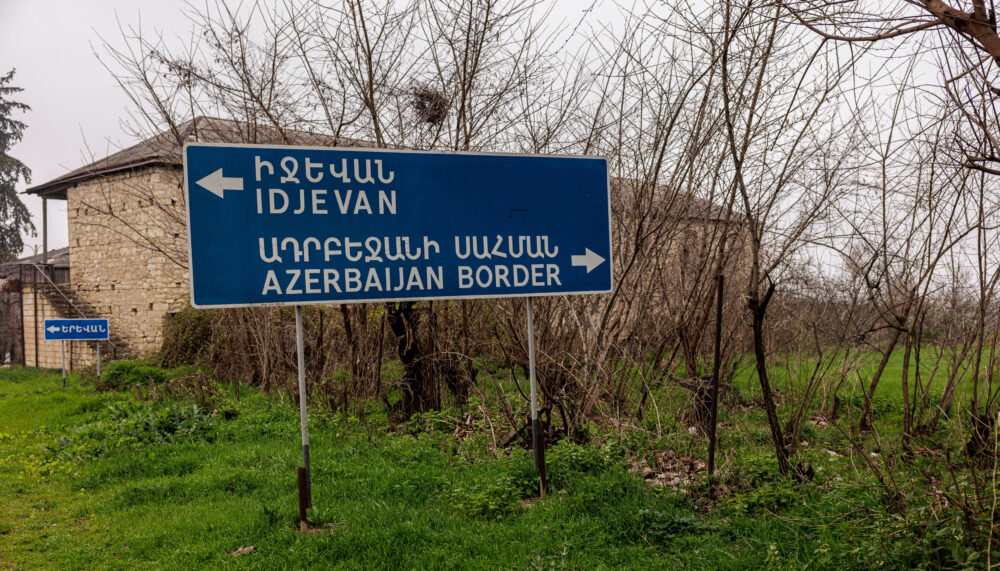 Inside one of the 4 disputed enclaves Azerbaijan is demanding to be handed over from Armenian control on April 7, 2024, in Azatamut, Tavush, Armenia. Azerbaijan has been calling on Armenia to cede control of four border villages north of Movses that have been controlled since the 1990s as efforts to reach a normalization deal including border delimitation stall. The four villages Baku is demanding are all located along the border between Armenias northeastern Tavush region and Azerbaijans northwestern Gazakh district and has become a significant flash point between the two countries in the past months with fears of a new possible escalation of military hostilities.