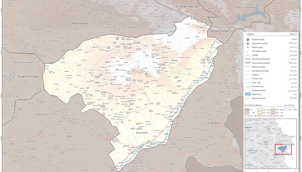 Map of Kalar district.
