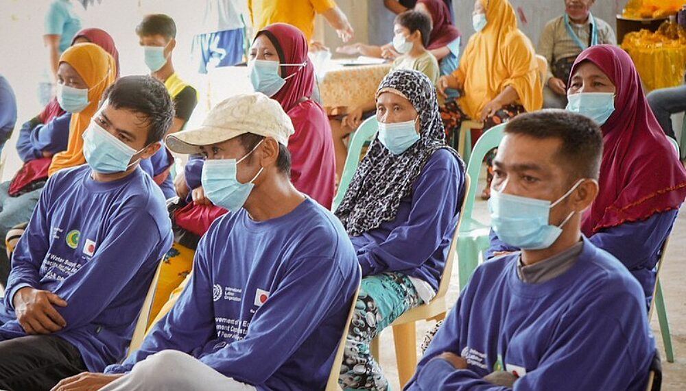 In Datu Piang, 82 locals from the Moro Islamic Liberation Front (MILF) community hurdled challenges of access and security to build a water system benefitting 95 households. About 34 per cent of local workers engaged by the project were women, while 32 per cent were former combatants.