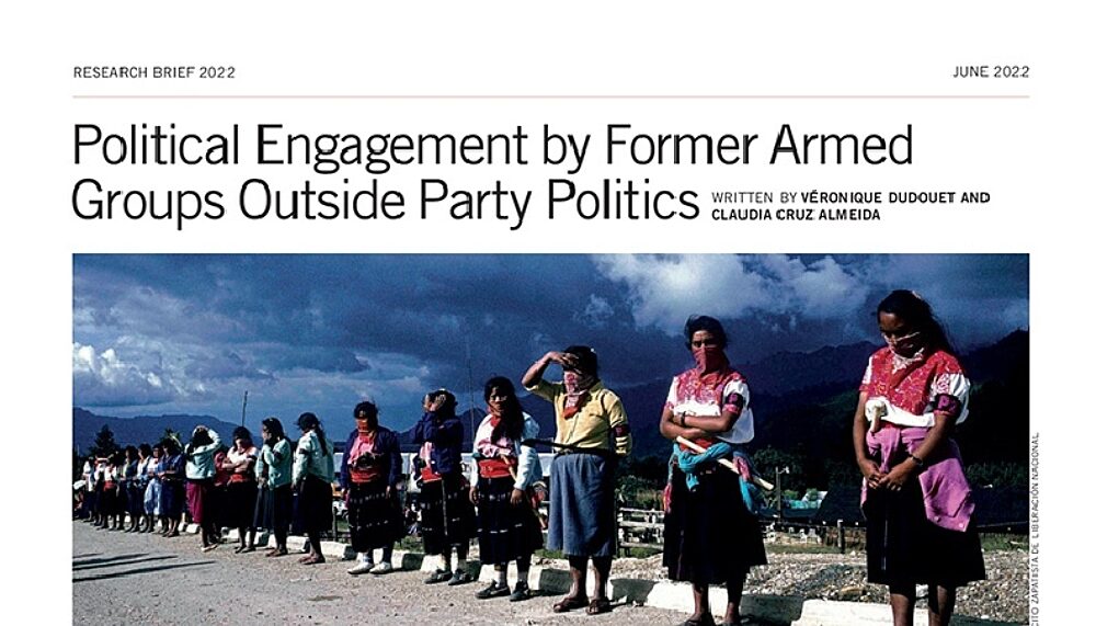 Cover of PDF publication showing an image of female guerilla fighters