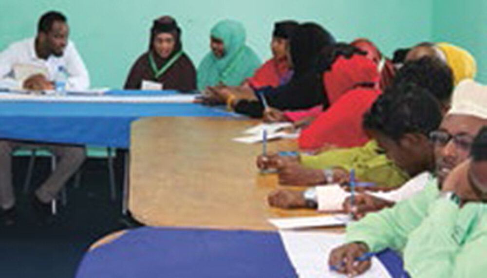 Participants at a Shir, a traditional Somali assembly, in Balad, Hirshabelle State, Somalia.