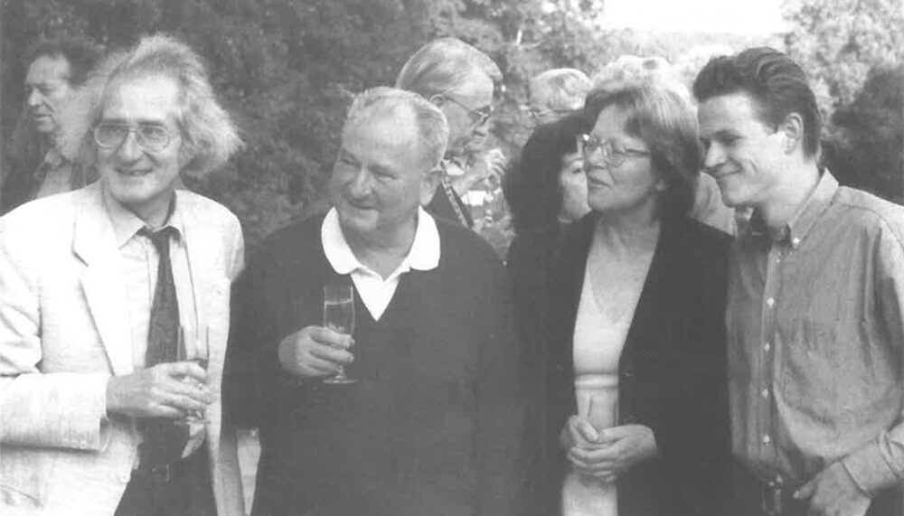 1996: Our founder Georg Zundel (centre) celebrating the organisation's 25th anniversary with friends and family.