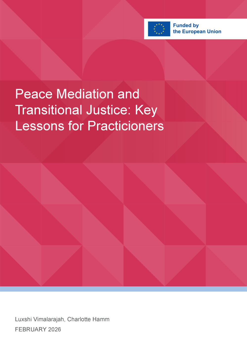 Cover Photo of Publication: Peace Mediation and Transitional Justice