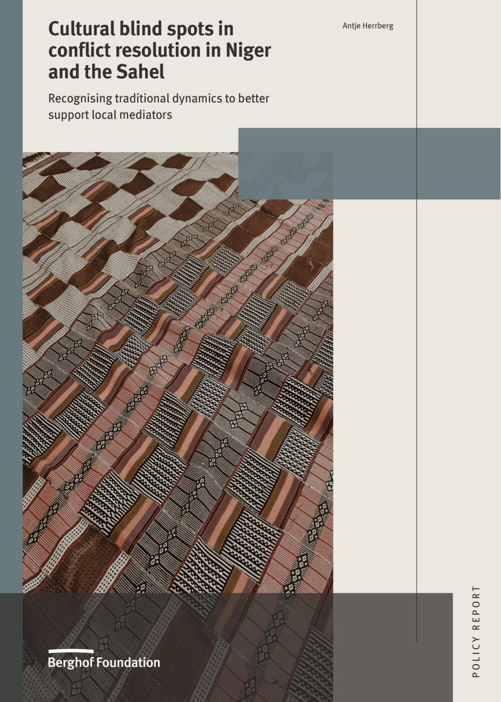 Cover Photo of Publication: Cultural blind spots in conflict resolution in Niger and the Sahel