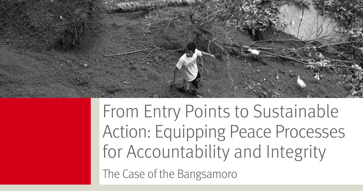 From Entry Points to Sustainable Action: Equipping Peace Processes for ...