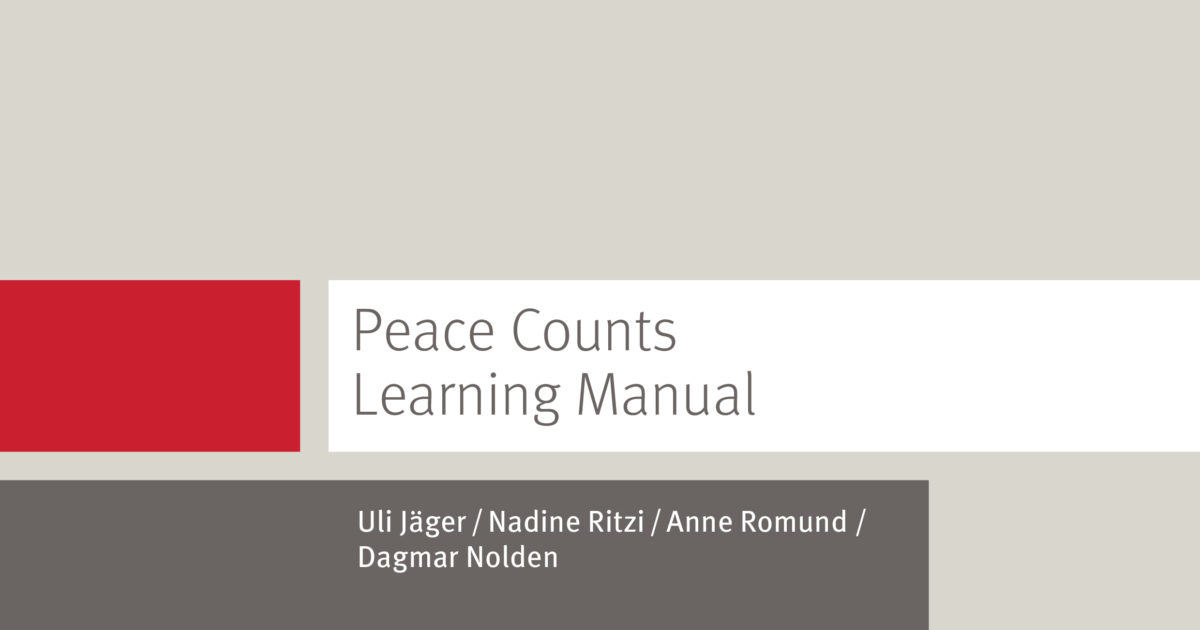 Peace Counts Learning Manual - Berghof Foundation