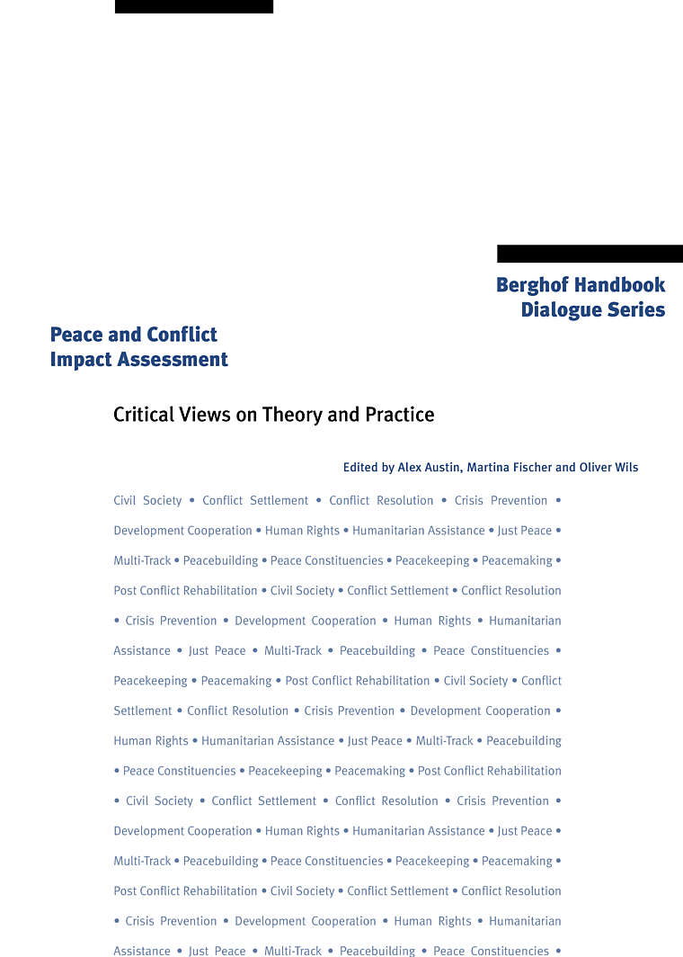 Peace and Conflict Impact Assessment: Critical Views on Theory and ...